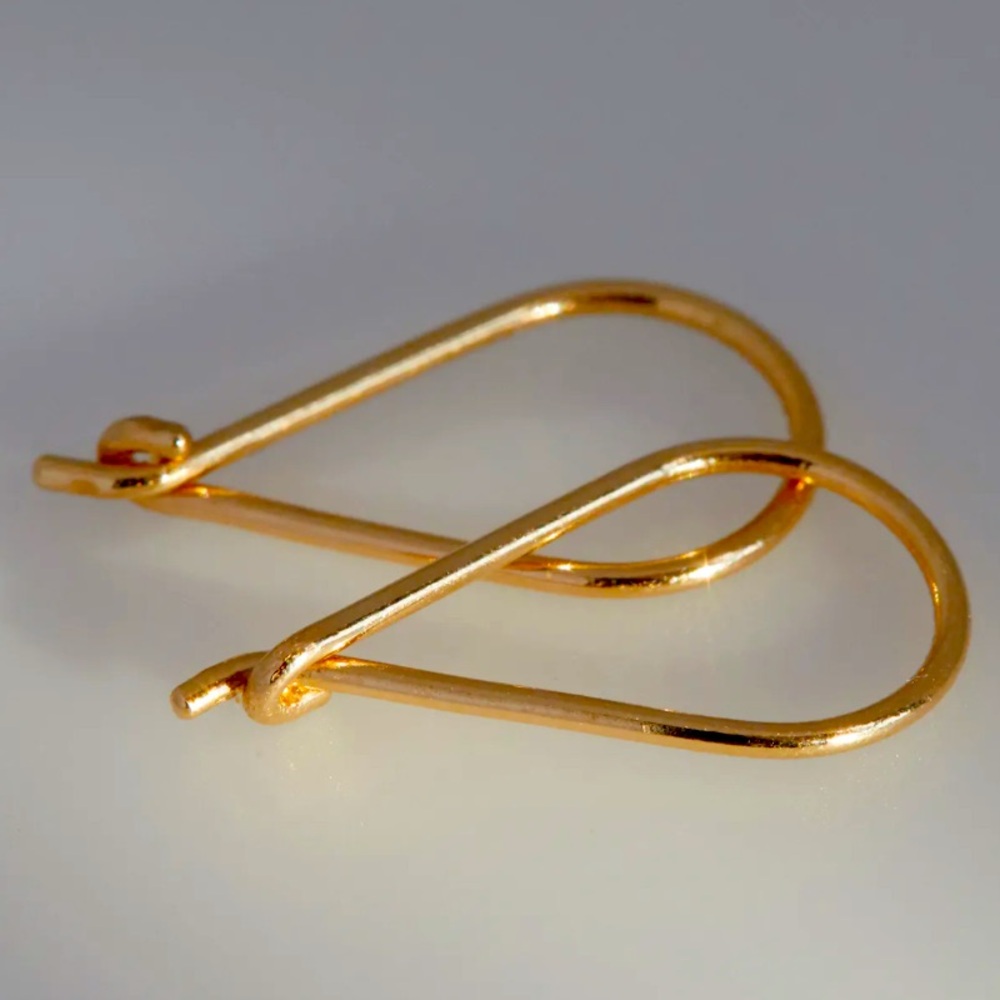 Gold Jack + G Teardrop Hoops
